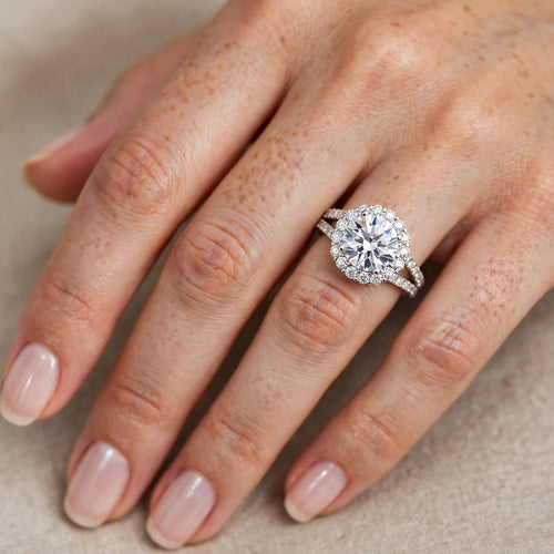 1.25ct brilliant cut Moissanite Gold Engagement Ring - 10US05