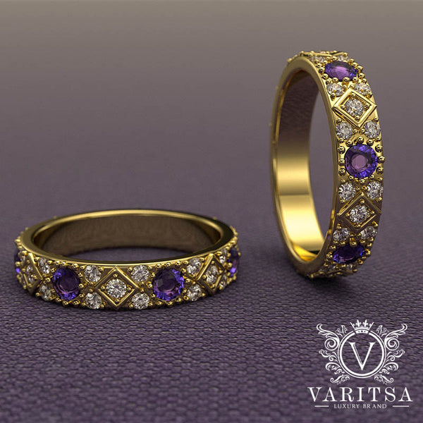 Sapphire and Diamond Eternity Ring - 02US51